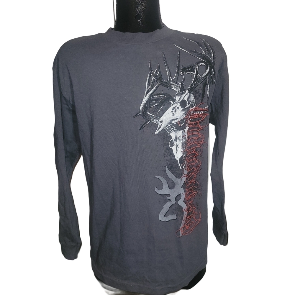 Browning Mens Grey Long Sleeve Top M